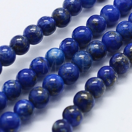 Natural Lapis Lazuli Beads Strands G-E465-4mm-01-1