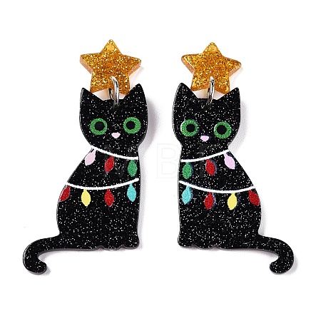 Christmas Themed  Acrylic Pendants SACR-P023-B02-1