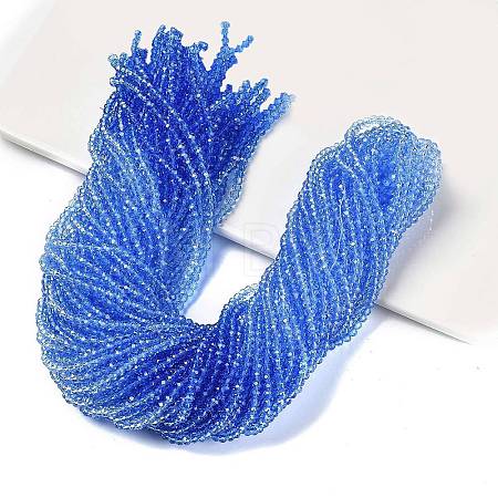 Transparent Painted Glass Beads Strands DGLA-A034-T1mm-A01-1