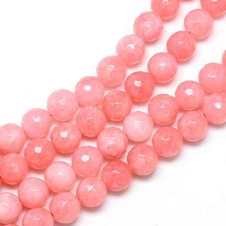 Natural White Jade Bead Strands X-G-R346-8mm-16-1