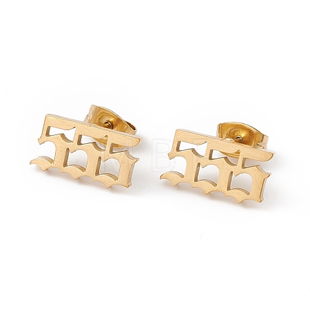 Number Earrings X-EJEW-F286-01E-G-1