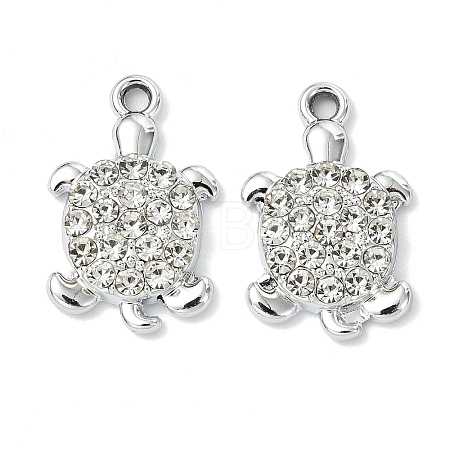 Animal Theme UV Plating Alloy Crystal Rhinestone Pendants ALRI-T012-07E-P-1