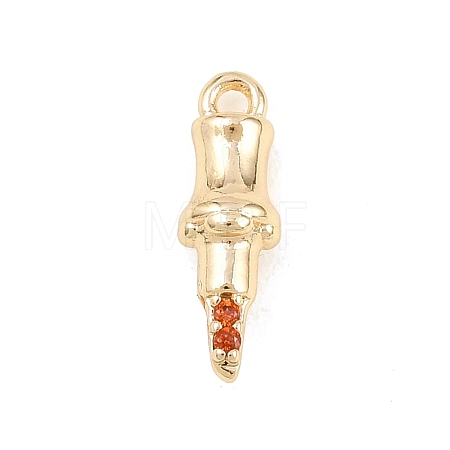 Brass Micro Pave Cubic Zirconia Pendants KK-A283-02C-G-1