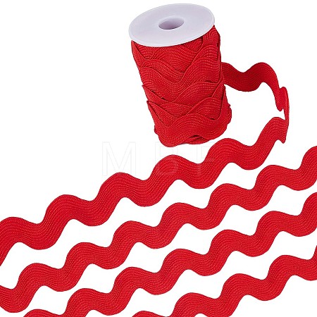 9 Yards Polyester Wavy Fringe Trim Ribbon OCOR-XCP0002-90B-1