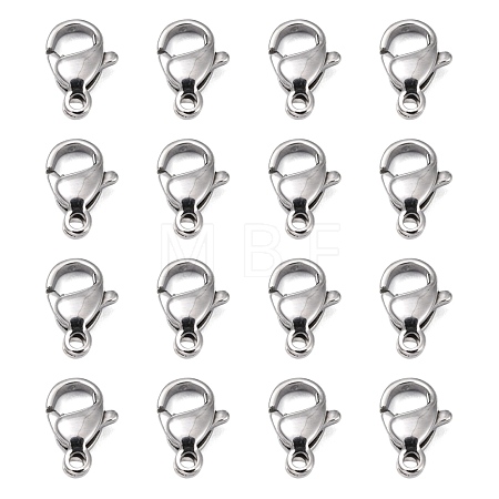 Tarnish Resistant Polished 316 Surgical Stainless Steel Lobster Claw Clasps STAS-R072-11A-1