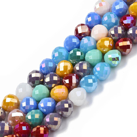 Electroplate Glass Beads Strands EGLA-Q125-012A-01-1