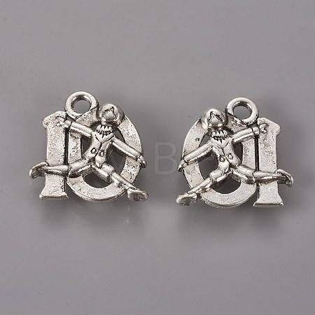 Tibetan Style Alloy Pendants TIBEP-GC149-AS-RS-1