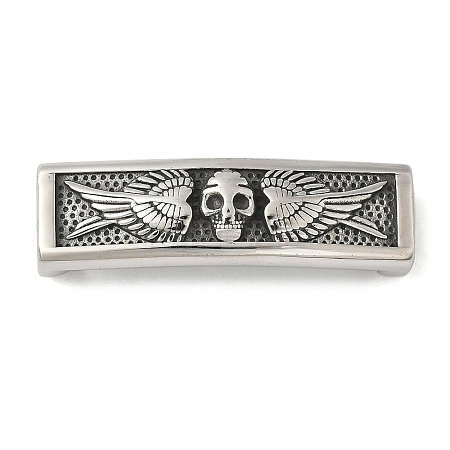 304 Stainless Steel Wing Skull Connector Charms STAS-Z147-11AS-02-1