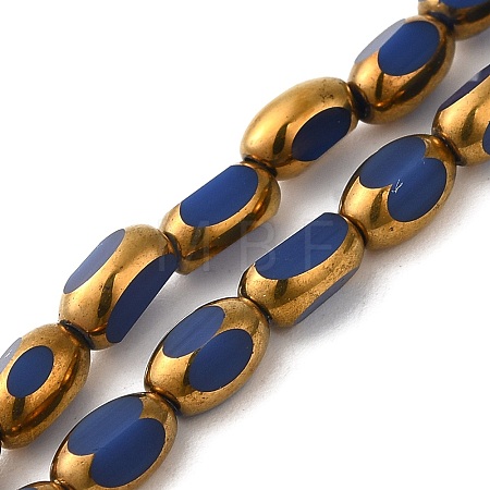 Electroplate Opaque Color Glass Beads Strands EGLA-Q127-A01-02H-1