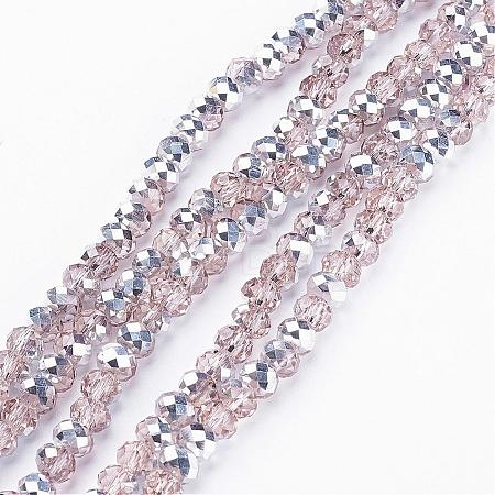 Electroplate Glass Bead Strands GR6MMY-19S-1