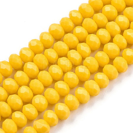 Opaque Solid Color Imitation Jade Glass Beads Strands EGLA-A044-P8mm-D29-1