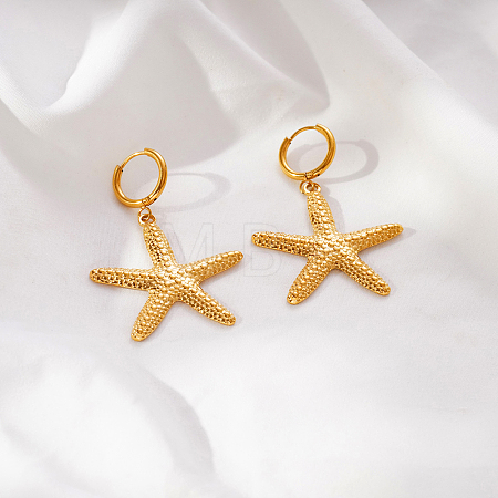 Ocean 304 Stainless Steel Hoop Dangle Earrings for Women DN9984-4-1