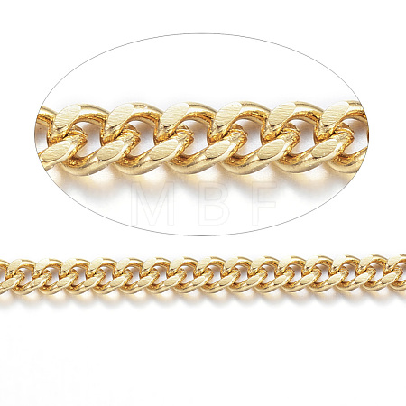 PVD Vacuum Plating 304 Stainless Steel Curb Chains CHS-P003-08G-1