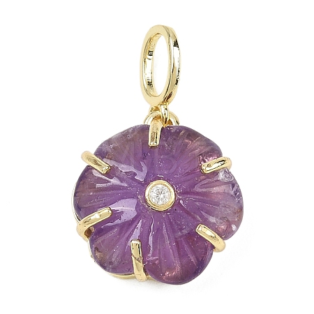 Natural Amethyst Carved Pendants G-G330-01G-01-1