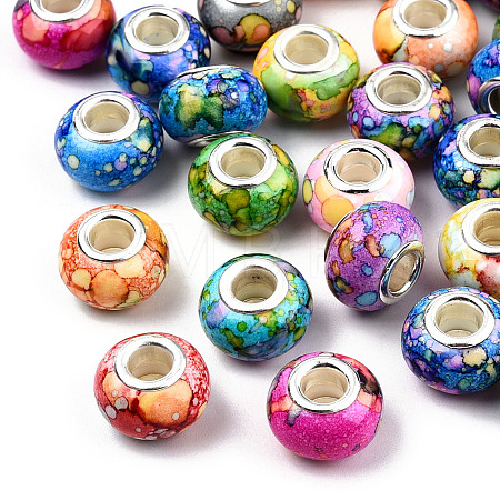 Opaque Resin European Beads RPDL-T003-09-1