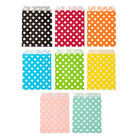 80Pcs 8 Colors Eco-Friendly Kraft Paper Bags CARB-LS0001-06A-1