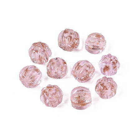 Handmade Gold Sand Lampwork Beads LAMP-Q039-08A-1