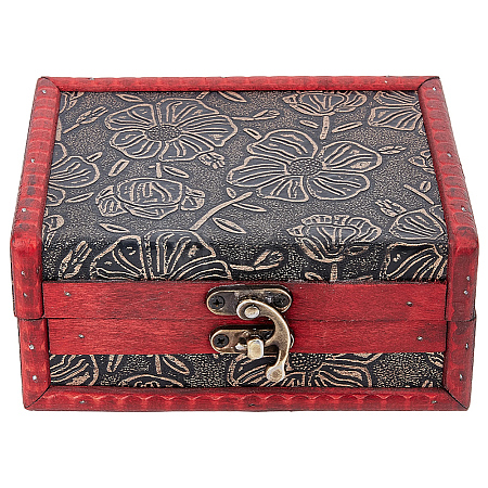 Rectangle Wood & PU Leather Jewelry Boxes CON-CL0001-14A-1