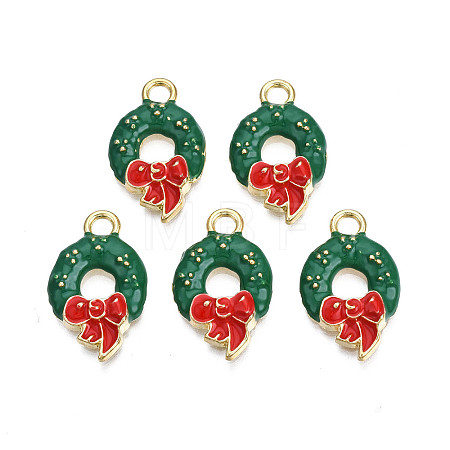 Rack Plating Alloy Enamel Charms X-ENAM-N055-167-1
