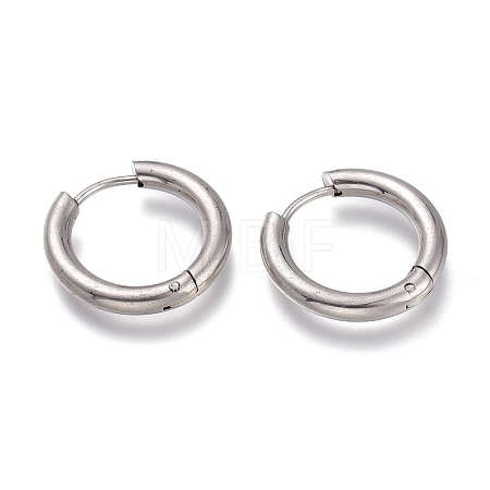 Tarnish Resistant 201 Stainless Steel Huggie Hoop Earrings EJEW-L256-05D-P-1