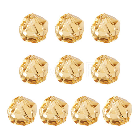 10Pcs Glass Imitation Austrian Crystal Beads GLAA-TADJ0001-11B-1