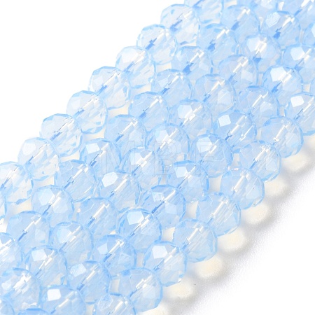 Baking Paint Transparent Glass Beads Strands DGLA-A034-J6MM-D01-1