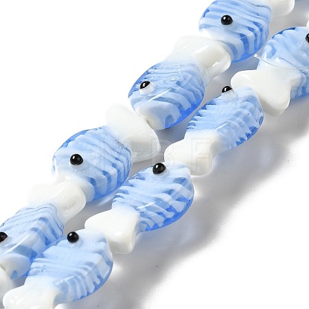 Handmade Lampwork Beads Strands LAMP-G154-07F-1