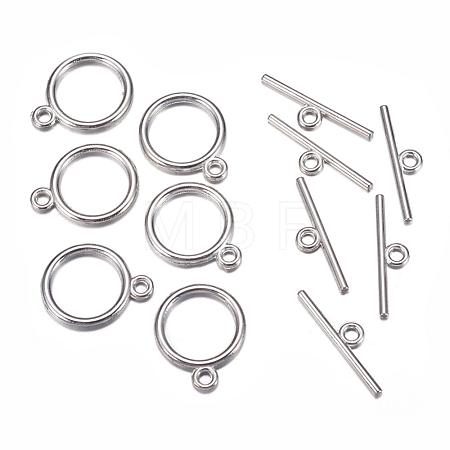 Tibetan Style Toggle Clasps X-TIBE-A12208-P-NR-1