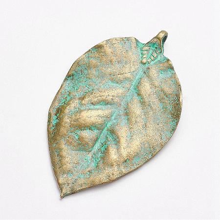 Tibetan Style Alloy Pendants PALLOY-F187-35ABG-1