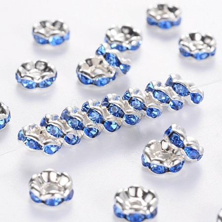 Brass Rhinestone Spacer Beads RSB04C08-1
