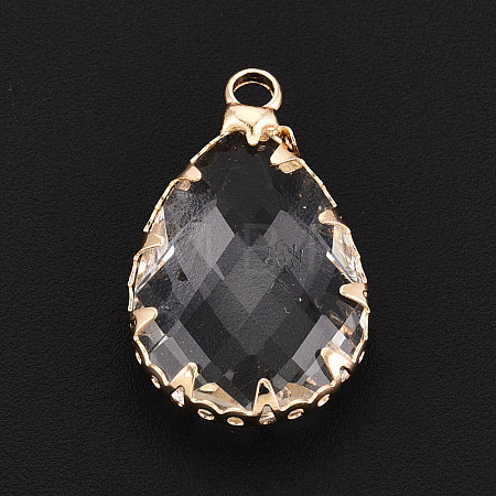 Transparent Glass Pendants KK-N283-02J-G-1