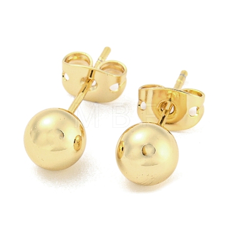Brass Ear Studs EJEW-P261-01B-G-1