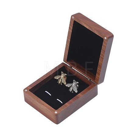 Wood Cuff-link Gift Storage Magnetic Boxes CON-WH0089-265A-1