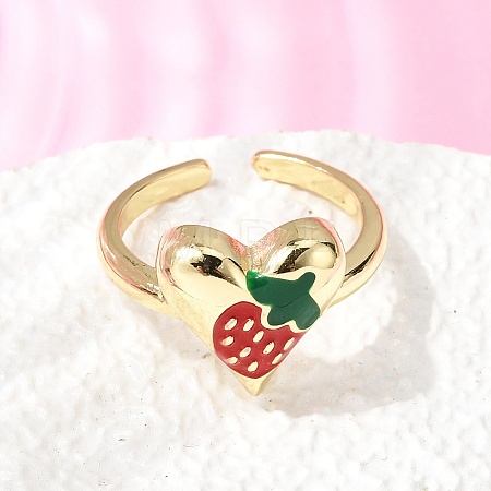 Brass Cuff Open Rings for Women RJEW-C164-05A-G-1