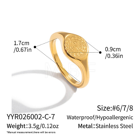 304 Stainless Steel Finger Rings for Women DP0534-9-1