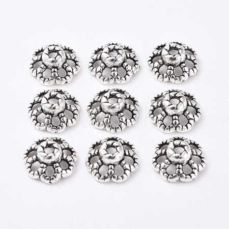 Tibetan Style Alloy Bead Caps LF0761Y-1