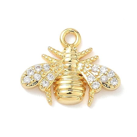 Brass Micro Pave Cubic Zirconia Pendants KK-H528-01G-1
