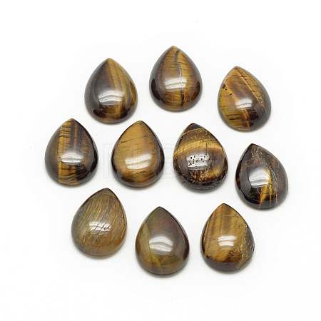Natural Tiger Eye Cabochons G-R417-10x14-35-1