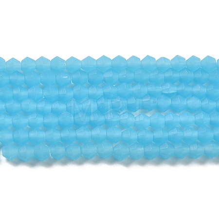 Imitation Jade Frosted Glass Bead Strands X1-GLAA-F029-JM4mm-B03-1