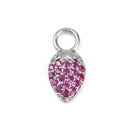 Brass Micro Pave Cubic Zirconia Pendants KK-M322-48P-02-1