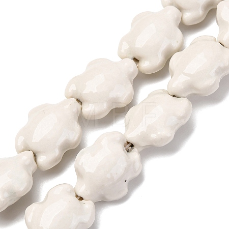 Handmade Porcelain Beads Strands LAMP-G140-02D-1