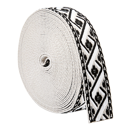 Vintage Jacquard Polyester Ribbon OCOR-WH0109-334C-1