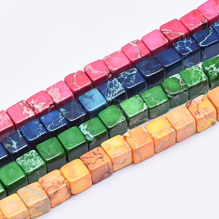 Natural Imperial Jasper Beads Strands G-A175A-6mm-1