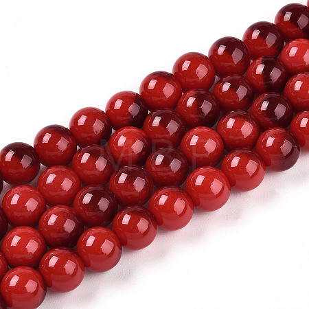 Baking Paint Glass Beads X1-DGLA-N012-8mm-10-1