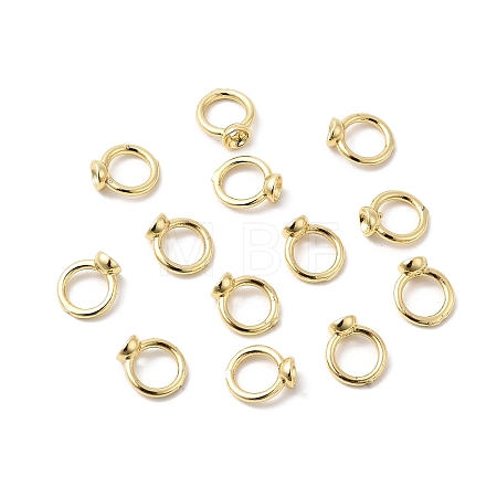 Brass Bead Cap Pendant Bails KK-Z137-02G-02-1