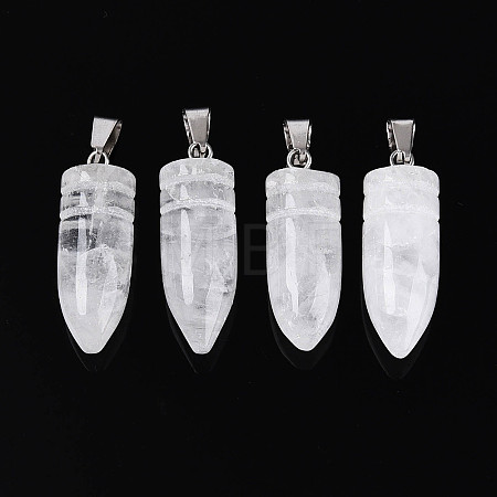 Natural Quartz Crystal Pendants G-N349-16P-09-1