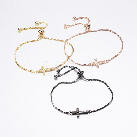Adjustable Brass Bolo Bracelets BJEW-P200-11-1