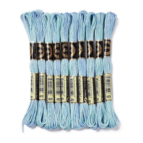 10 Skeins 6-Ply Polyester Embroidery Floss OCOR-K006-A11-1