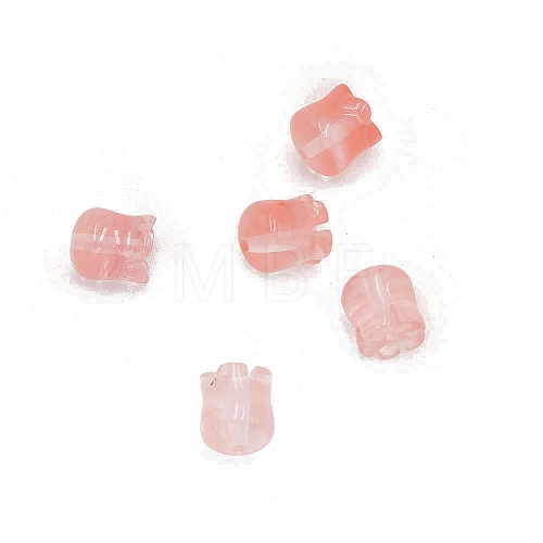 Cherry Quartz Glass Beads PW-WG76274-01-1