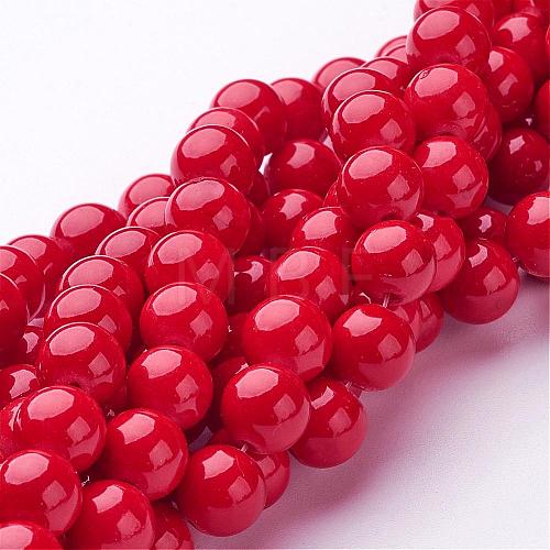 Natural Mashan Jade Round Beads Strands G-D263-8mm-XS31-1